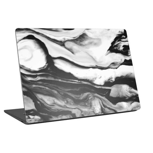 Black and White Marble Ink Universal Laptop 16.6in (13.4 x 9.7in) Skin